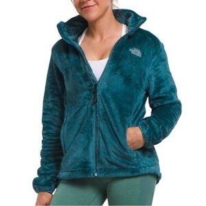 The North Face Teal Fuzzy Fleece Zip Front Osito Jacket